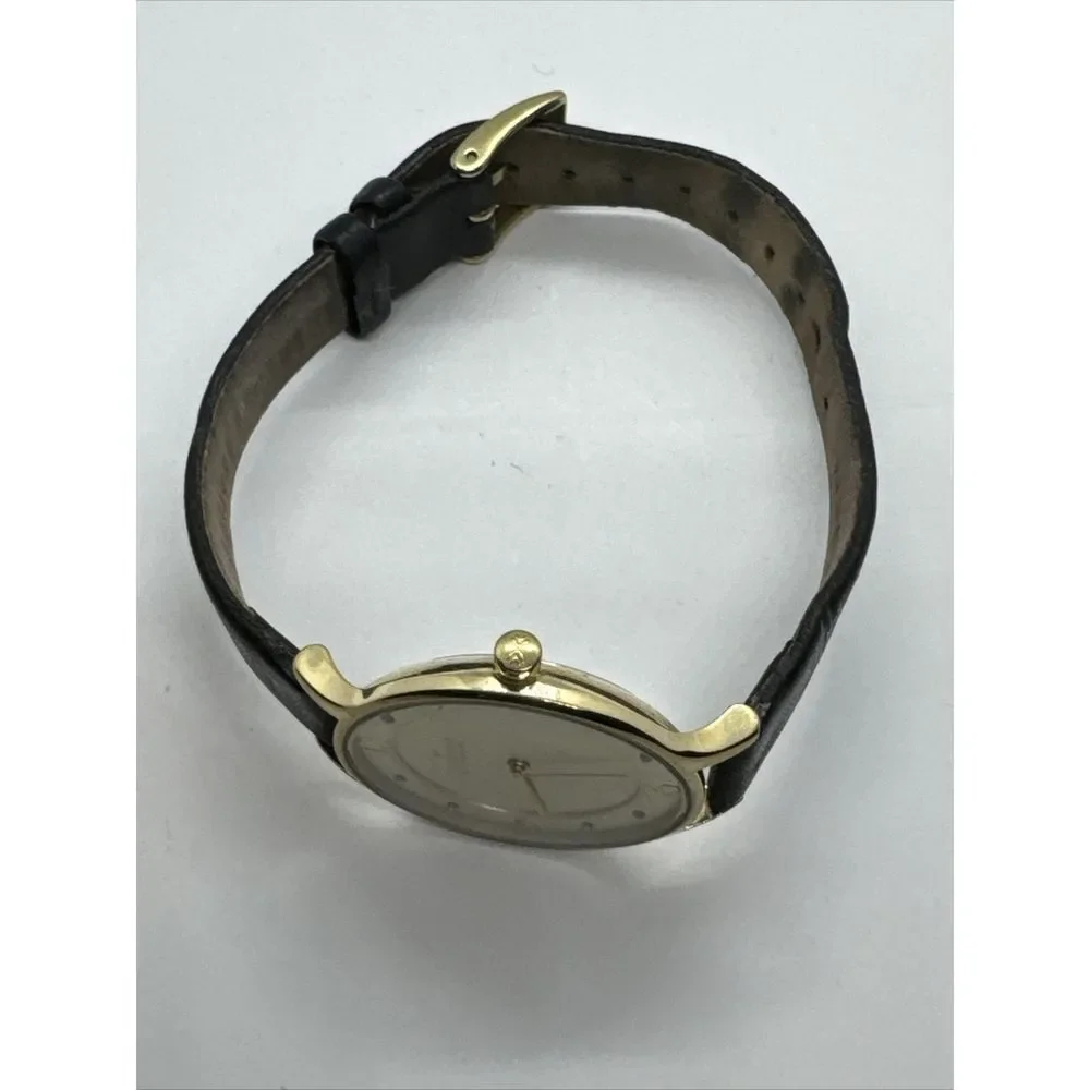 Skagen SKW2266 Women Black Leather Analog Dial Quartz Genuine Wrist Watch JNA961